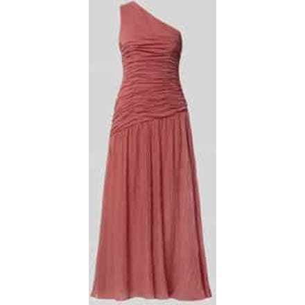Fit and flare cocktailjurk met one-shoulder