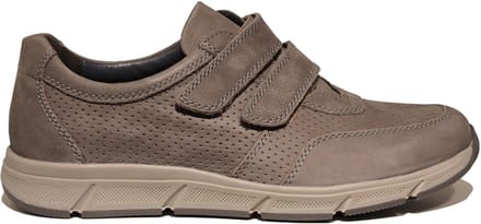 Solidus grijze heren sneakers met klittenbandsluiting