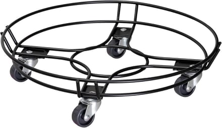 Stevige Plantenroller Zwart Met Remmen Ø 38 cm voor Binnen en Buiten