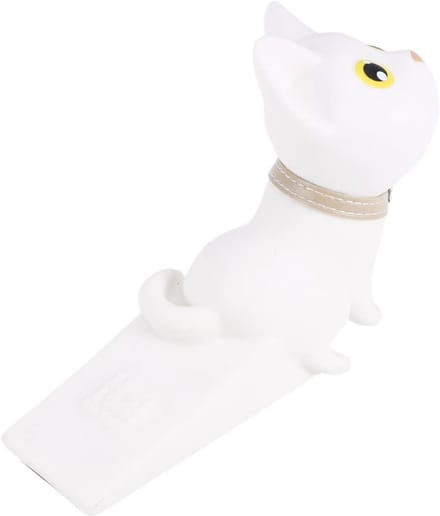 Deurstopper Kat - Wedge Deur - Veilig Deuren Openen - Uniek Dier Ontwerp - 16.5 cm - Wit