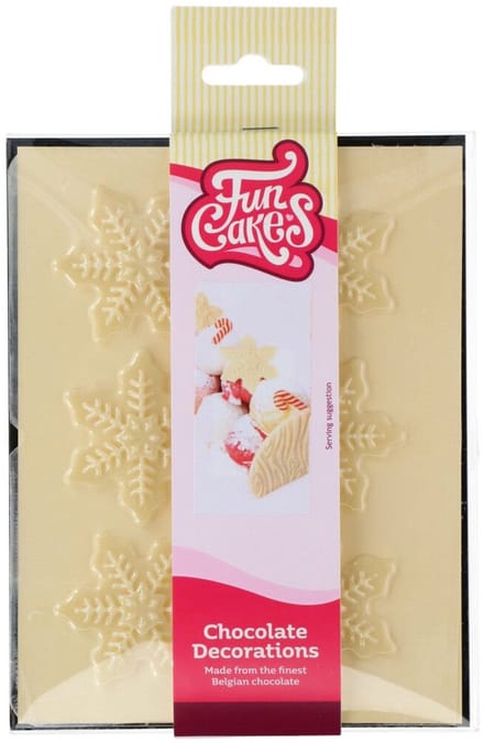 FunCakes Chocolade Decoraties - Sneeuwvlok - Set/6