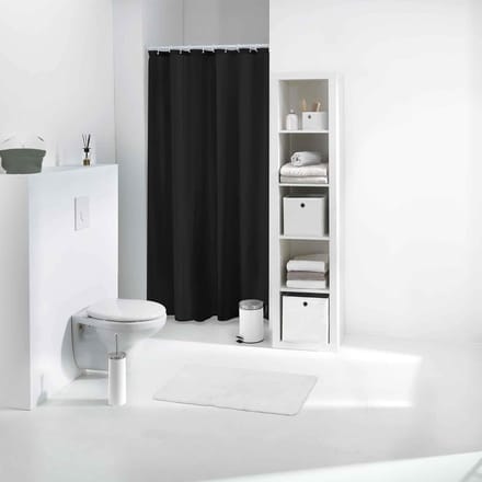 Famanu – Douchegordijn P 180 x 200 cm – vitamine zwart, waterdicht
