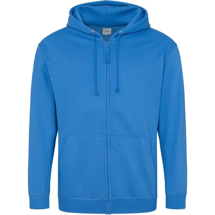 Vegan Hoodie met ritssluiting en capuchon Sapphire Blue - S
