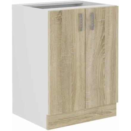 SARA keukenonderkast - 2 deuren - Sonoma eiken decor - L60 x D48 x H 82 cm