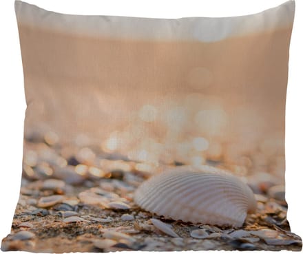 Tuinkussen - Schelpen - Wit - Strand - Zomer - 40x40 cm - Weerbestendig