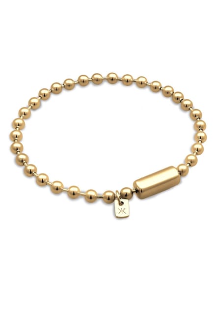 KUZZOI - Armband - Armband Heren Basic Kogelketting 925 Sterling Zilver 21 cm - Dames
