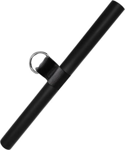 Kabelmachine Handvat - Katrol Stang - Kracht Training - Schuim Bekleding - 40 cm - Zwart