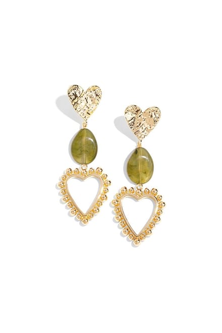 Fall/Winter Series Simple Series Style Casual Pattern Heart Quantity 1 Pair Occasion Daily Shape Statement Gewicht 38.1g Dimensies 10cm x 4cm x 0cm - groen
