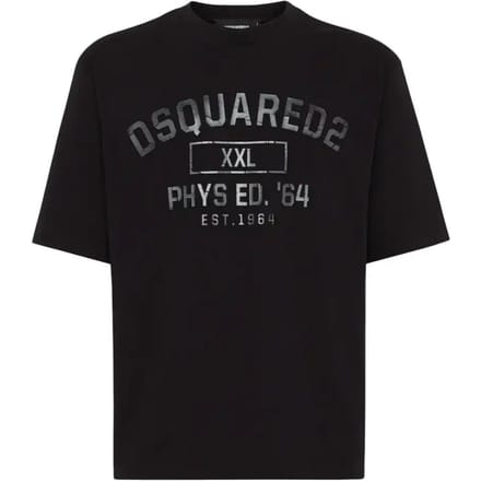 Dsquared2 Phys Ed Logo Zwart T-shirt