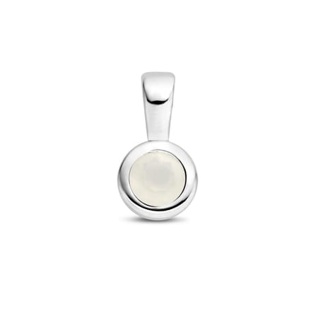 Hanger Met Geboortesteen Zilver Gerhodineerd