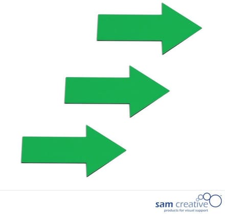 Sam Creative Magnetisch symbool Whiteboard - Pijl - 6x10cm - Groen - 10 stuks - Whiteboard Magneten