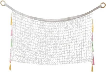 Speelgoed Hangmat - Opbergnet - Speelgoed Opbergen - Handgeweven Macrame - 130 x 45 cm - Niet gespecificeerd
