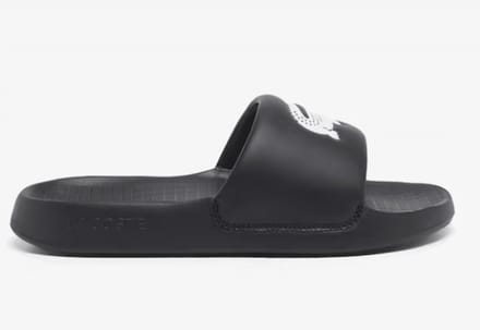 Lacoste Jongens Badslipper Serve Slide Black/white | Maat: 39,5