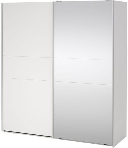 Como schuifdeurkast 2 deuren 180x200cm wit.