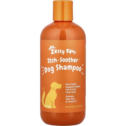 Zesty Paws, Shampoo Apaisant pour Chiens, Tous Âges, 16 fl oz white