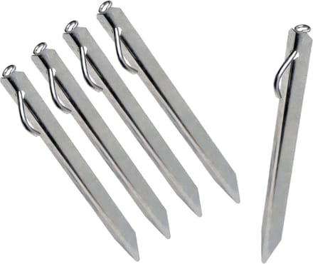 16x stuks grondpennen/tentharingen metaal met oog 38 cm - Rotspennen