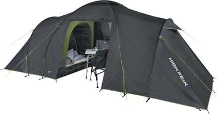 High Peak Como 4.0 - Koepeltent - 4-Persoons - Donkergrijs/groen