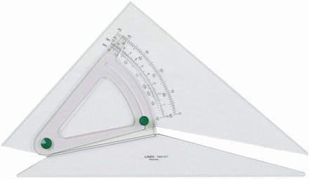 Verstelbare Hoek 320 x 250 mm - Geometrische Driehoek en Gradenboog