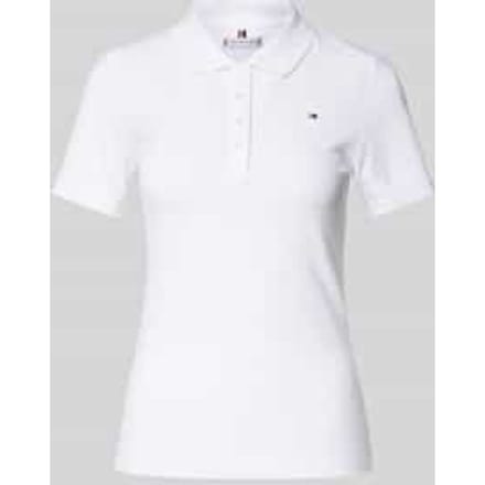 Slim fit poloshirt met logostitching, model '1985'