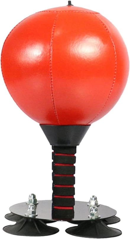 Bokstas Tafelmodel - Bokstrainer Zuignap - Stress Verminderen - Sterke Zuignappen - 40 x 17.7 cm - Rood
