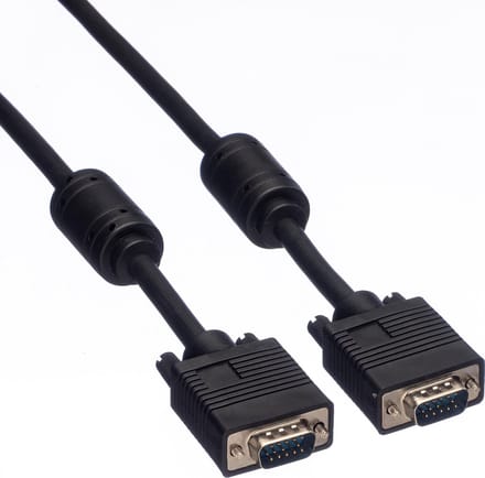 ROLINE SVGA kabel HD15 M/M met ferrietkern, 10 m