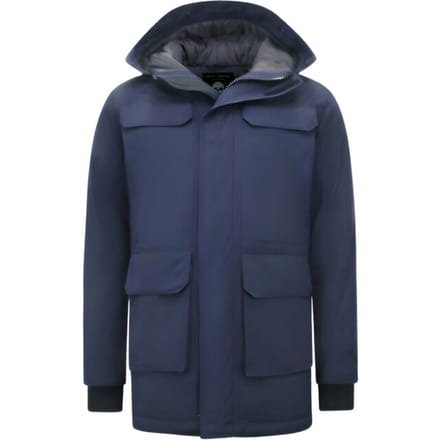 Lange Winterjas Heren - Parka Jas Heren - 7169 - Blauwe Jas