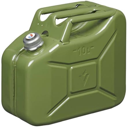ProPlus Jerrycan 10L - Metaal - Groen - Magnetische Schroefdop - UN & TÜV/GS-gekeurd