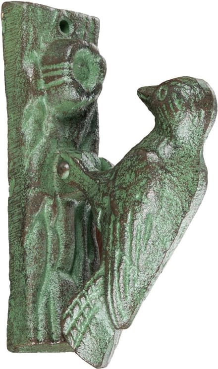 Homescapes Deurklopper specht vogel groen-geoxideerd ijzer 544g
