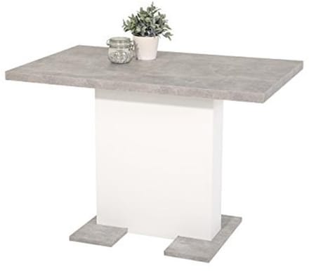 Uitbreidbare eettafel van hout met betonlook - 110-150 cm