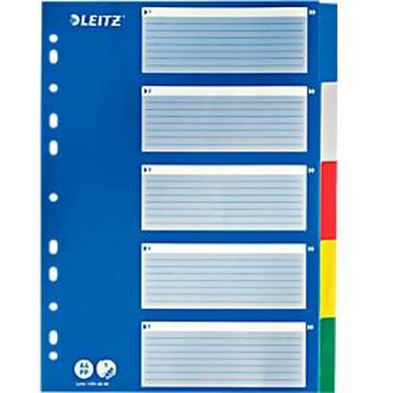 LEITZ® PP-indexbladen met blauw dekblad, blanco