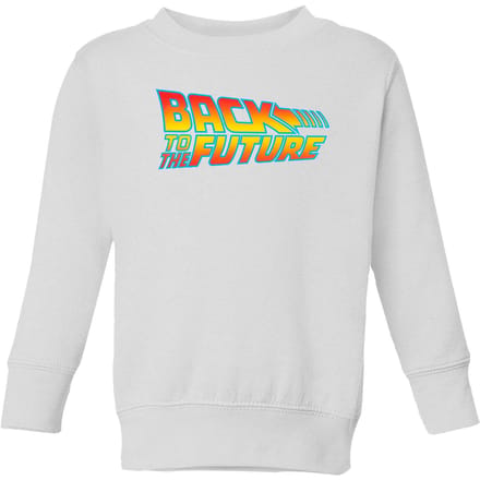 Back To The Future Classic Logo Kids' Sweatshirt - White - 146/152 (11-12 jaar)