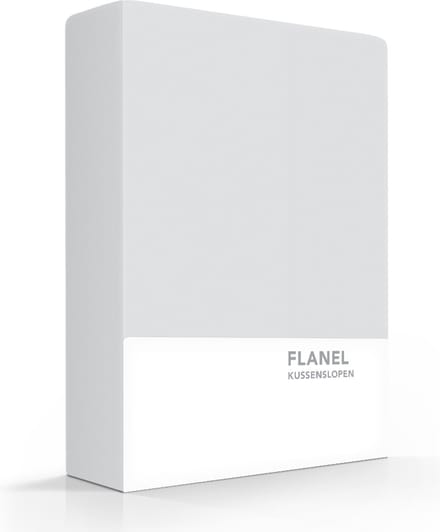 Zavelo Flanel kussenslopen Licht Grijs (set van 2)-60 x 70 cm (standaard)