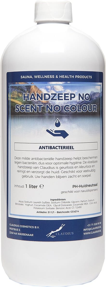 Handzeep No Scent, No colour 1 liter