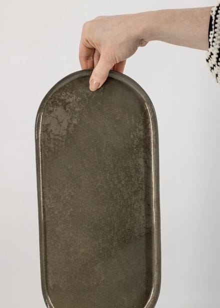 HomeBound by KY | Metalen dienblad ovaal olive | dienblad | dienblad ovaal