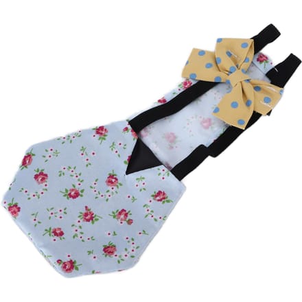 Couches pour animaux de compagnie Poulet Canard Imperméables Respirantes Vêtements d'oie Couche avec nœud pour volaille S white