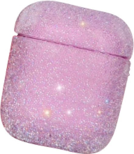 Hidzo hoes voor Apple's Airpods - Hard Case - Glitter - Paars