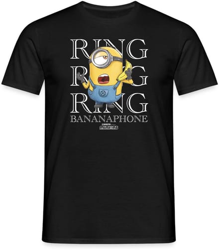 Minions Ring Bananaphone Ringen T-Shirt Heren