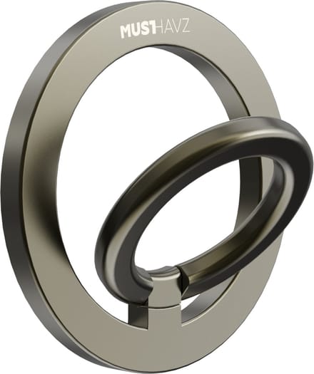 Musthavz MagLoop Ring Stand MagSafe – Magnetische Telefoon Ringhouder & Standaard – Titanium Natural – Compatibel met MagSafe