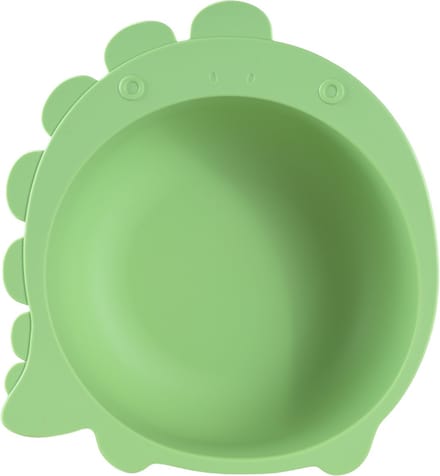 Sproudsy Kom Dino – Zuignap – Kinderservies - Baby – Olive