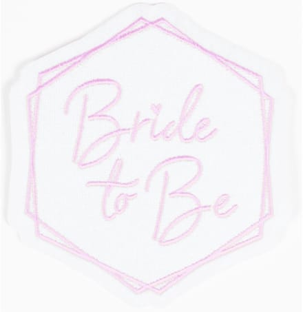 Amscan Opstrijkpatch Bride To Be Dames 9,8 X 9,1 Cm Wit/roze