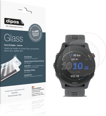 dipos – 2x Matte Pantserfolie geschikt voor Garmin Forerunner 255 | 9H Screenprotector