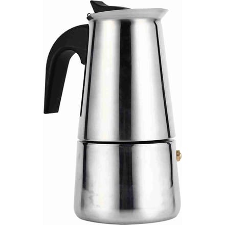 RVS Percolator Moka Pot Koffiezetapparaat Fornuis Thuis Kantoor Gebruik (200ml) gray