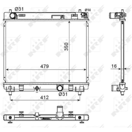 Radiator, motorkoeling NRF 53667