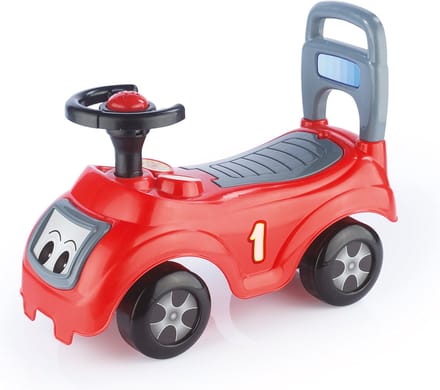 Dolu Sit 'n Ride Rood/Zwart Loopauto