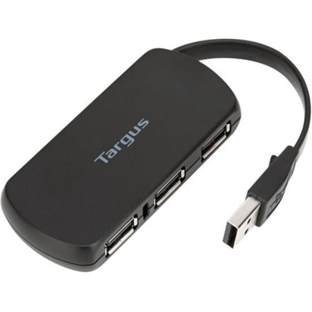 Targus Targus - Hub - 4 x USB 2.0 - Desktop ACH114EU USB-hub 4 poorten USB-A USB 2.0 480 MBit/s Zwart