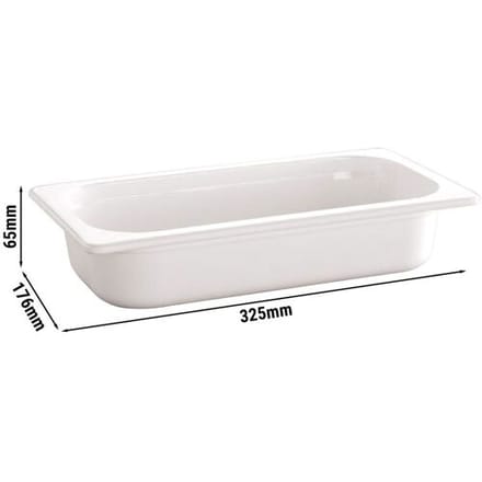 GGM Gastro (6 Stück) Melamin-Behälter GN 1/3 - ECOLINE - 2 Liter - Höhe: 65mm