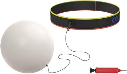 Boksbal met hoofdband - Trainingsbal reactie - Verbeteren reactiesnelheid - Opblaasbaar en verstelbaar - 10 centimeter - Wit