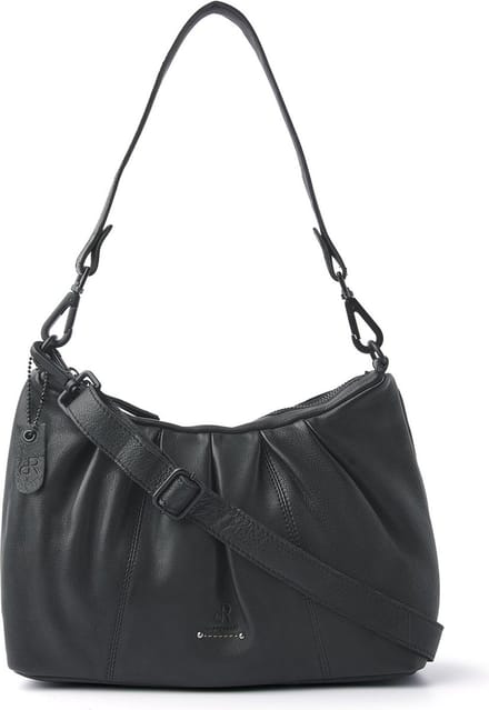 DR Amsterdam Medium Schoudertas / Crossbodytas Dames - Leer - Tampa - Zwart