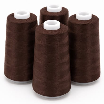 Polyester Overlockgaren – 4 Cones × 2700 m – Totaal 10.800 m – Bruin 269