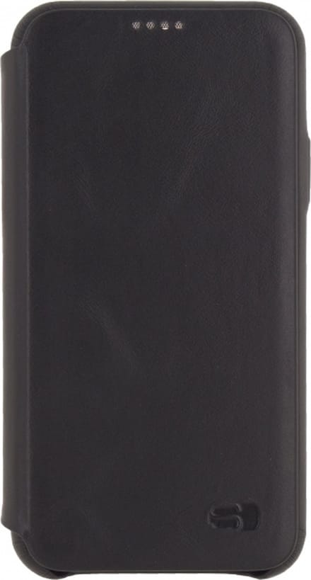 Senza Pure Skinny Leather Booklet Apple iPhone X Deep Black